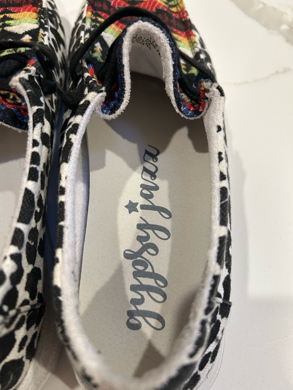Gypsy Jazz Slip On Western Print Shoes - Picture 7 of 9